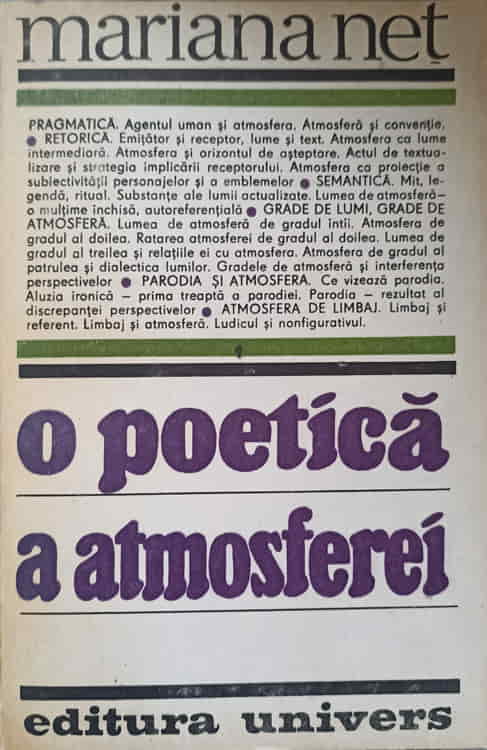 Vezi detalii pentru O Poetica A Atmosferei