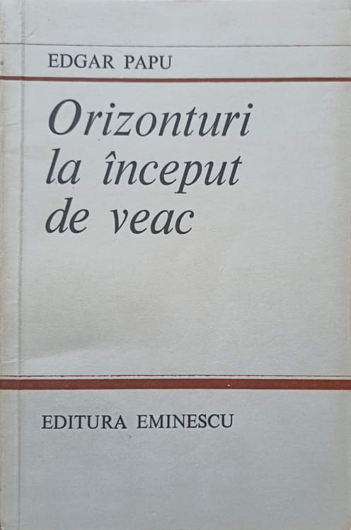 Orizonturi La Inceput De Veac