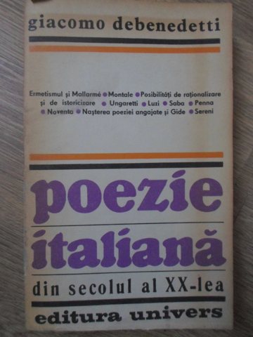 Vezi detalii pentru Poezie Italiana Din Secolul Al Xx-lea