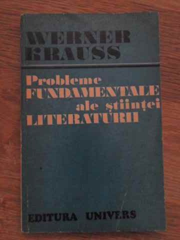 Probleme Fundamentale Ale Stiintei Literaturii