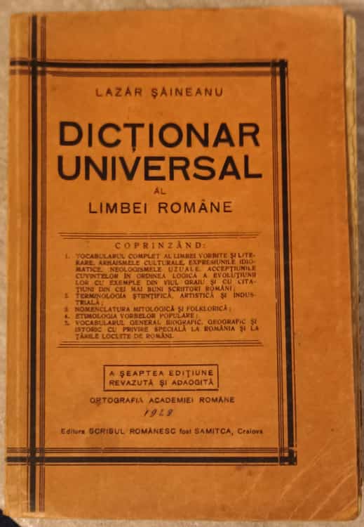 Vezi detalii pentru Dictionar Universal Al Limbei Romane, A 7-a Editiune