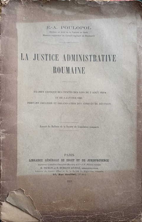 Vezi detalii pentru La Justice Administrative Roumaine