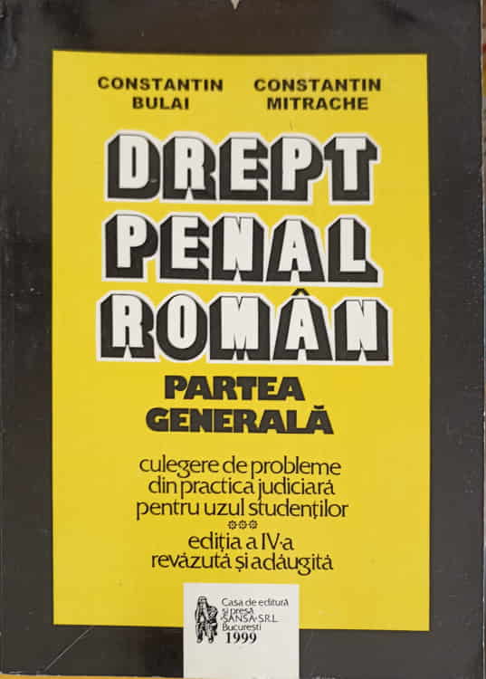 Drept Penal Roman, Partea Generala