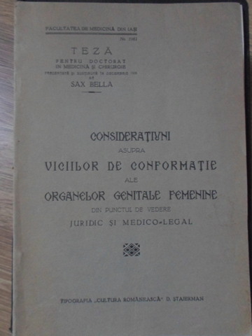 Vezi detalii pentru Consideratiuni Asupra Viciilor De Conformatie Ale Organelor Genitale Femenine