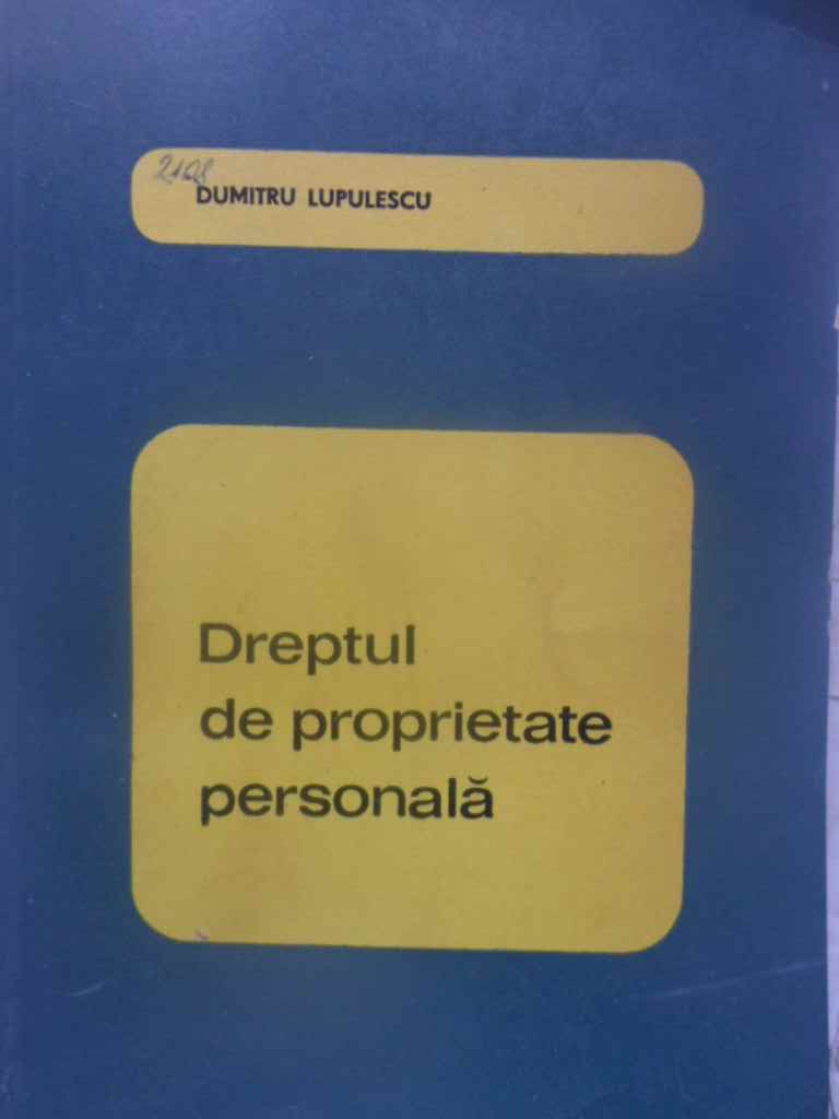 Dreptul De Proprietate Personala