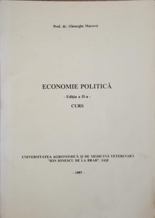 Economie Politica. Curs Editia A Ii-a