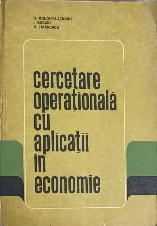 Cercetare Operationala Cu Aplicatii In Economie