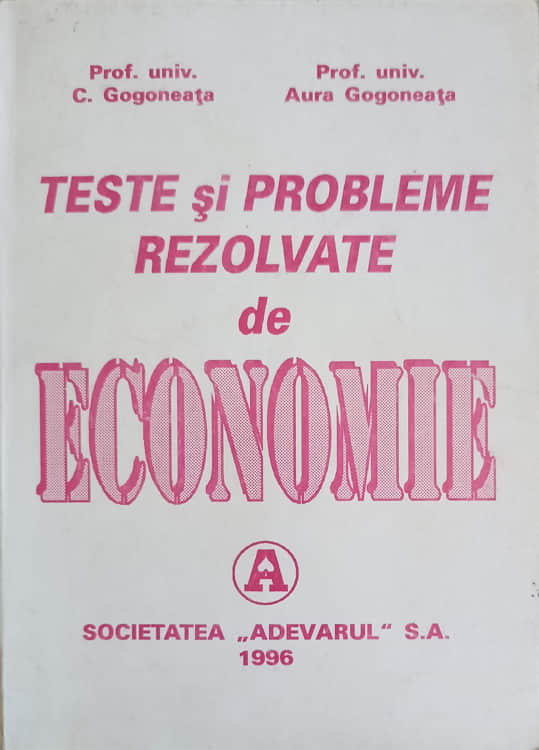 Teste Si Probleme Rezolvate De Economie