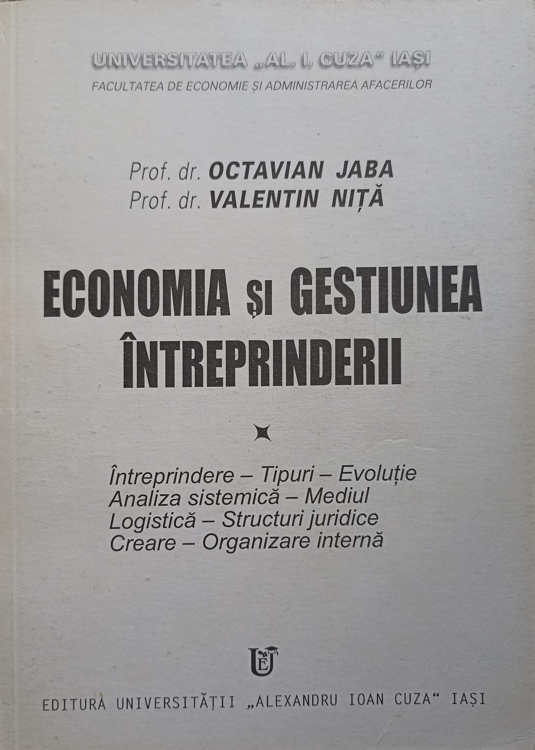 Economia Si Gestiunea Intreprinderii Vol.1 