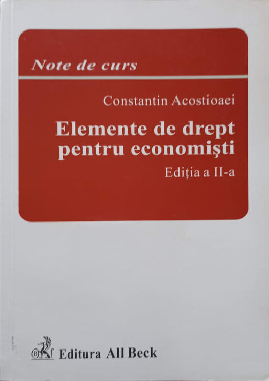 Elemente De Drept Pentru Economisti