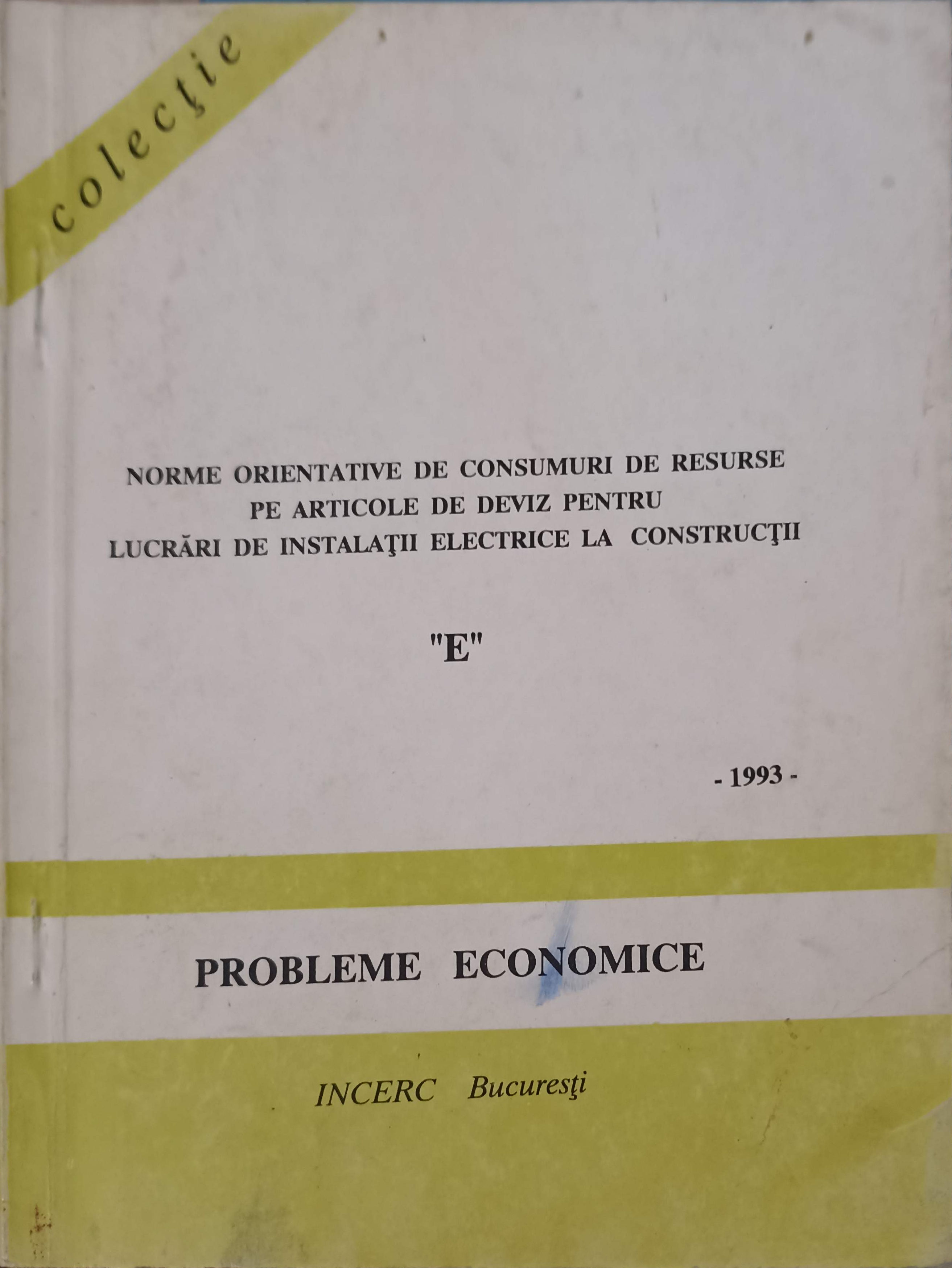 Norme Orientative De Consumuri De Resurse Pe Articole De Deviz Pentru Lucrari De Instalatii Electrice La Constructii 