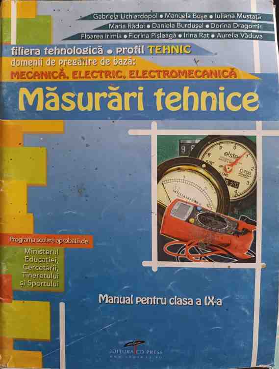 Masurari Tehnice. Manual Pentru Clasa A Ix-a