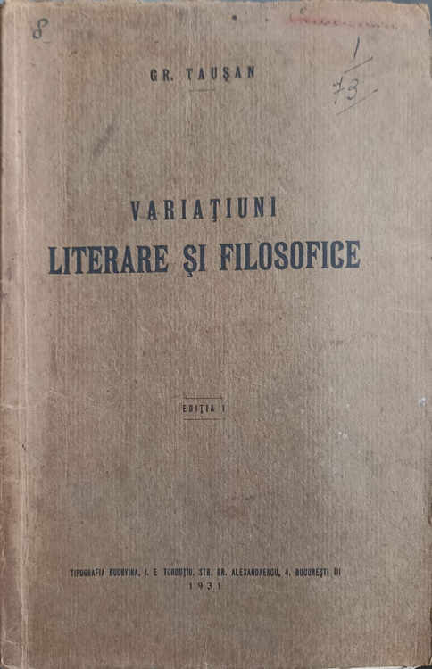 Variatiuni Literare Si Filosofice