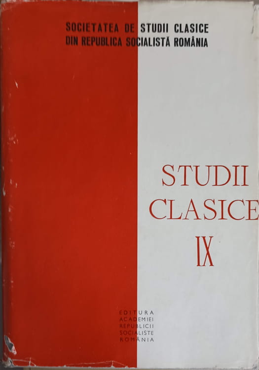 Studii Clasice Ix