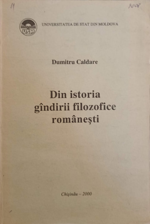 Din Istoria Gandirii Filozofice Romanesti