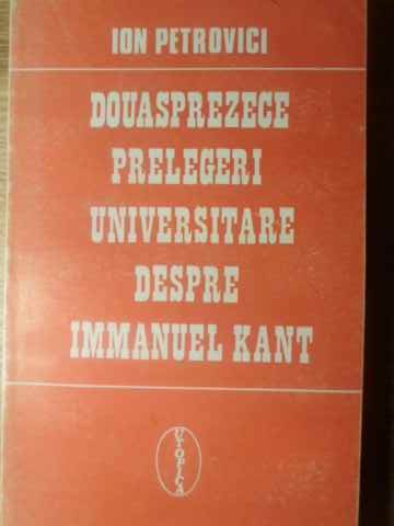 Douasprezece Prelegeri Universitare Despre Immanuel Kant