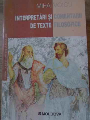 Interpretari Si Comentarii De Texte Filosofice