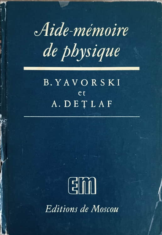 Vezi detalii pentru Aide-memoire De Physique