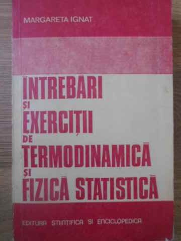 Intrebari Si Exercitii De Termodinamica Si Fizica Statistica