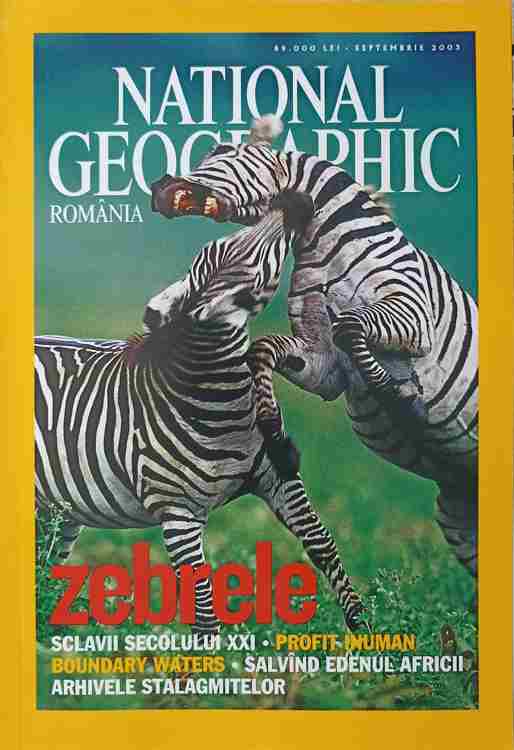 Vezi detalii pentru National Geographic Romania, Septembrie 2003. Zebrele