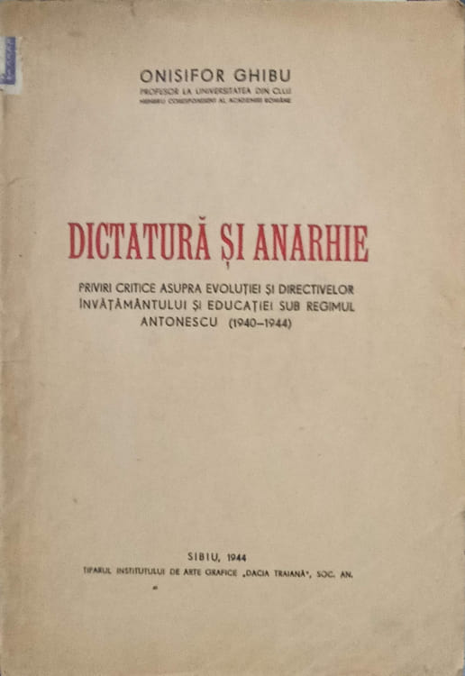 Vezi detalii pentru Dictatura Si Anarhie