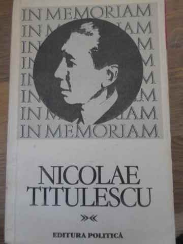 In Memoriam Nicolae Titulescu