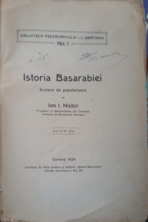 Istoria Basarabiei. Scriere De Popularizare