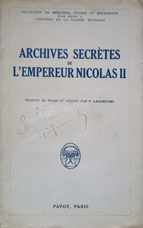 Archives secretes de l'empereur nicolas ii