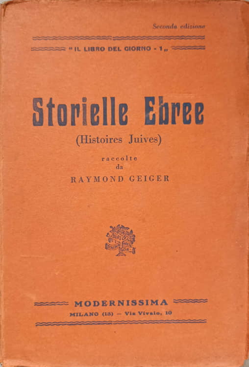 Storielle Ebree. Histoires Juives