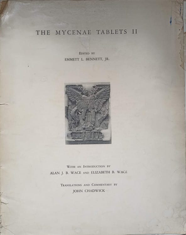 Transactions Of The American Philosophical Society. The Mycenae Tablets Vol.2