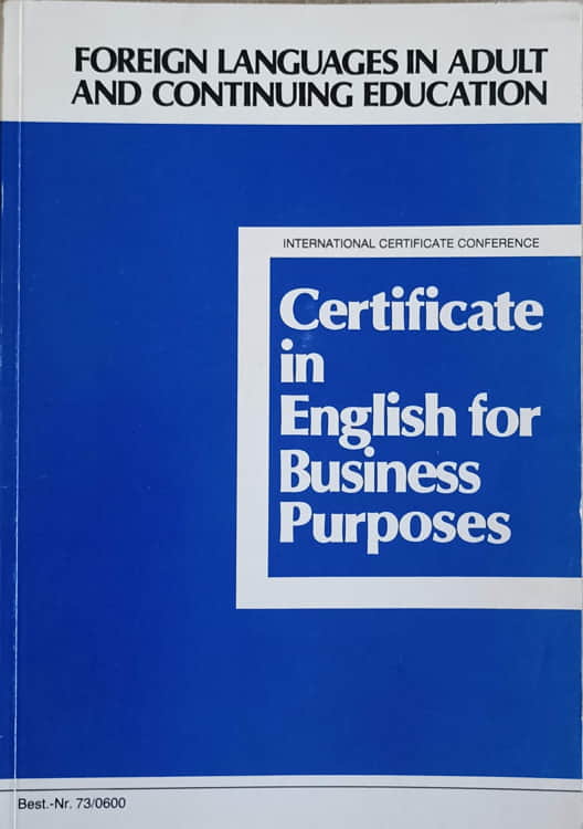 Certificate in english for business purposes