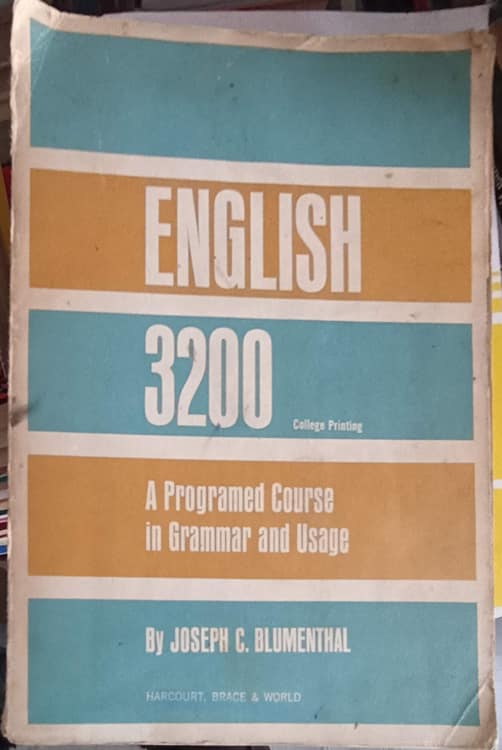 English 3200: A Programed Course In Grammar And Usage