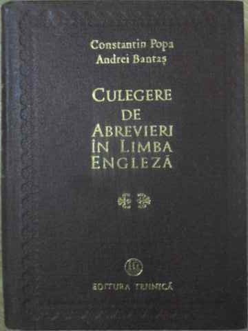 Culegere De Abrevieri In Limba Engleza