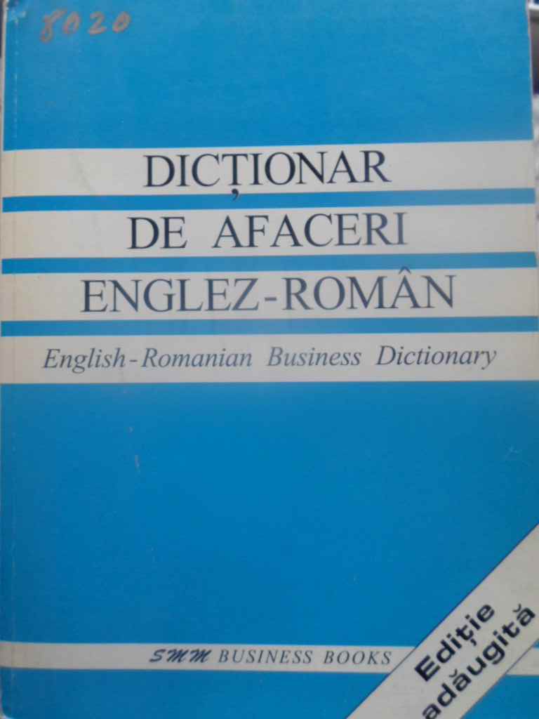 Dictionar De Afaceri Englez-roman