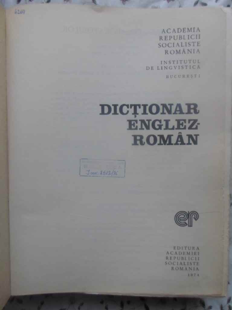 Dictionar Englez-roman Aprox. 120 000 De Cuvinte