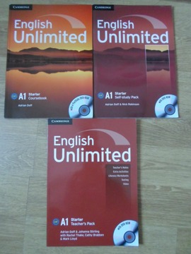 English unlimited vol.1-3. a1 starter coursebook. starter teacher's pack. starter self-study pack (contine 2 dvd-uri din 3)