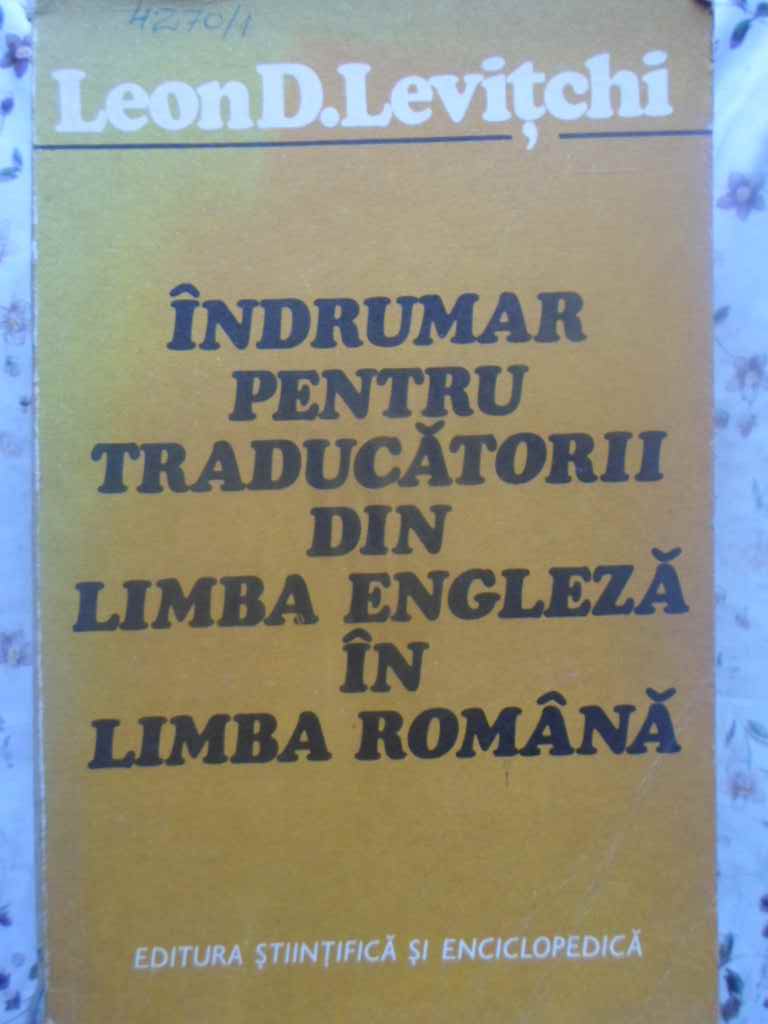 Indrumar Pentru Traducatorii Din Limba Engleza In Limba Romana