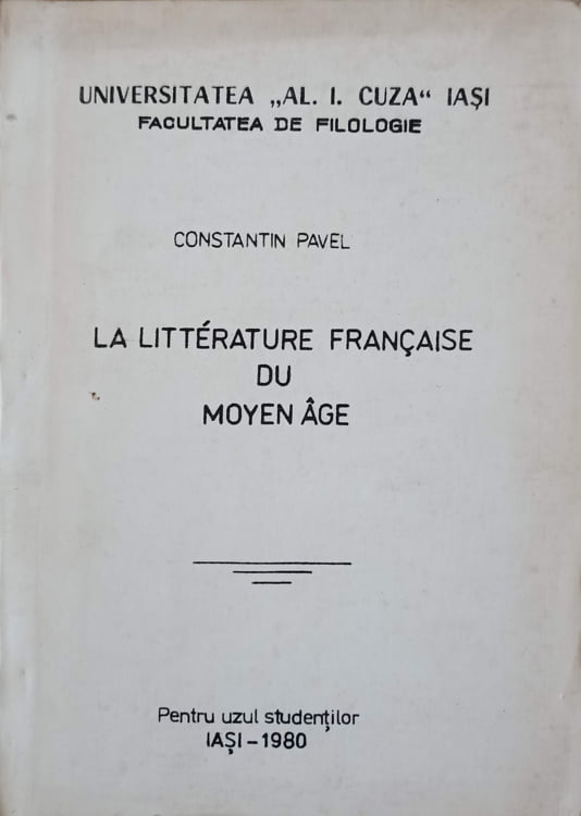 Vezi detalii pentru La Litterature Francaise Du Moyen Age