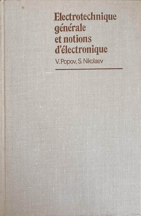 Electrotechnique generale et notions d'electronique