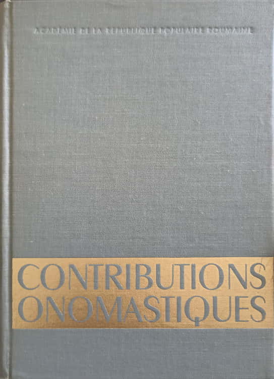 Contributions Onomastiques