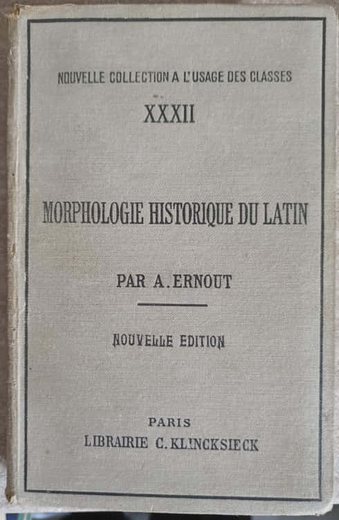 Morphologie historique du latin