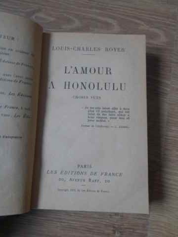 L'amour a honolulu