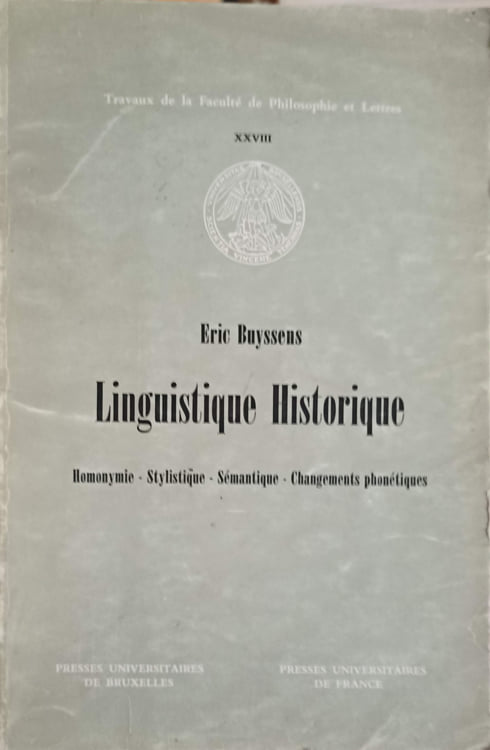 Vezi detalii pentru Linguistique Historique