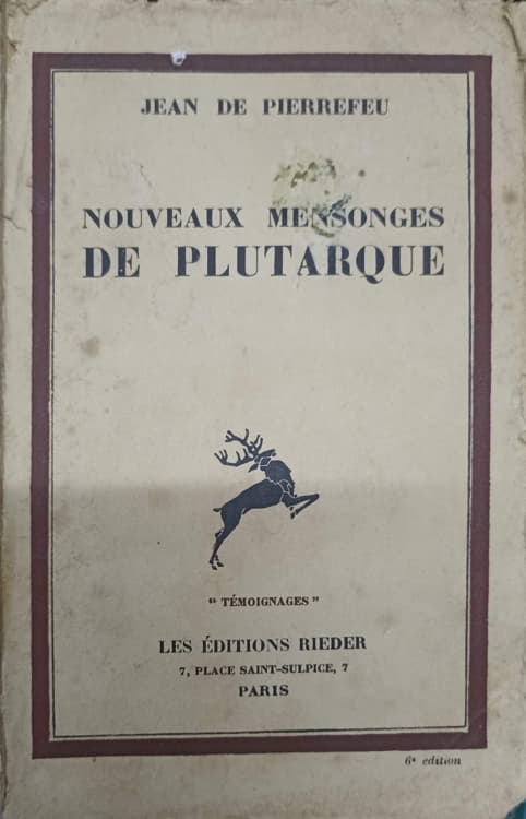 Nouveaux Mensonges De Plutarque