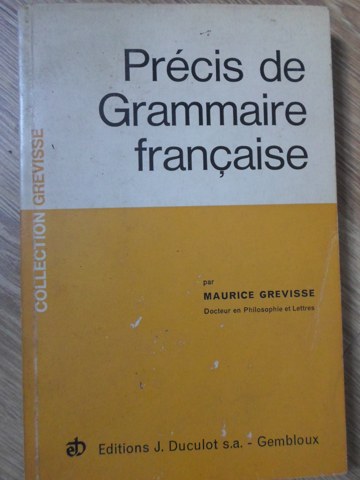 Precis De Grammaire Francaise