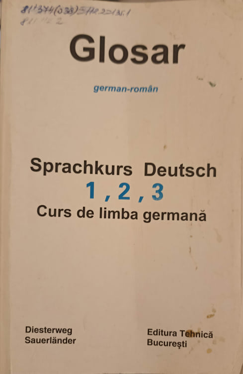 Sprachkurs Deutsch 1, 2, 3 Curs De Limba Germana. Glosar German-roman