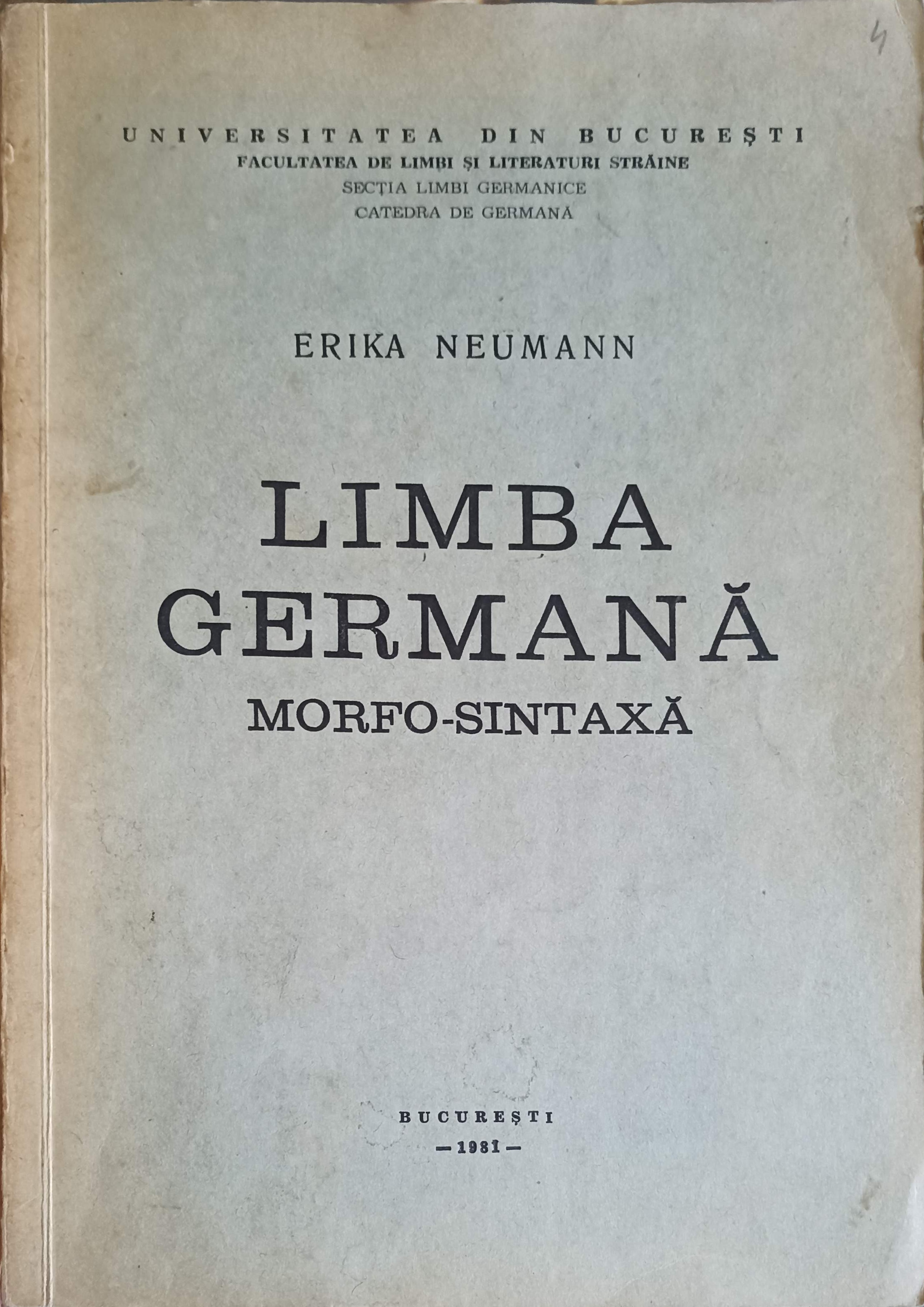 Vezi detalii pentru Limba Germana, Morfo-sintaxa