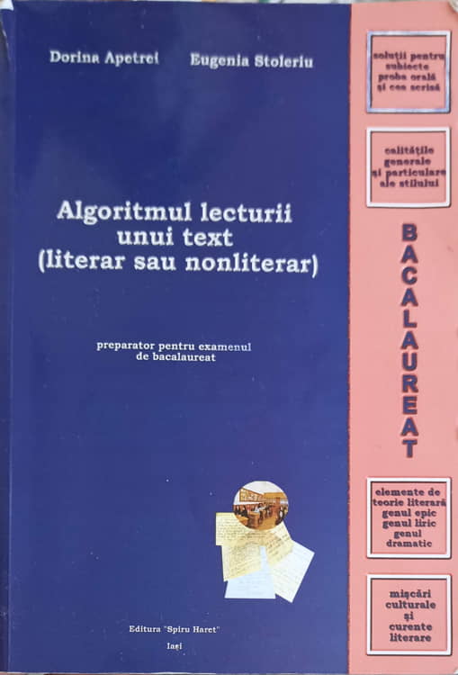 Vezi detalii pentru Algoritmul Lecturii Unui Text (literar Sau Nonliterar)