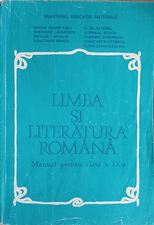 Limba Si Literatura Romana. Manual Pentru Clasa A Ix-a