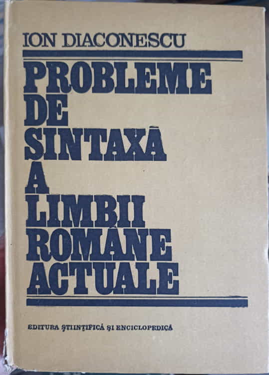 Probleme De Sintaxa A Limbii Romane Actuale